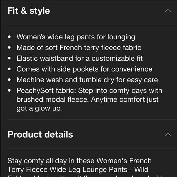 Wild Fable Black Wide Leg Lounge Pants - Picture 6 of 7